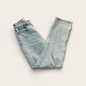 Abercrombie Light Blue Ultra High Rise 90’s Straight Jeans